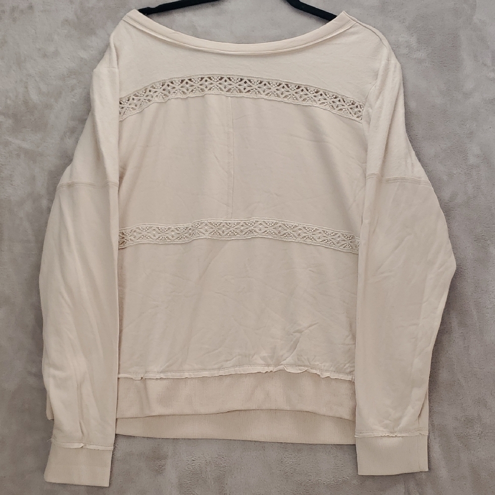 KNOX ROSE | XXL  WOMENS | BOHO LONG SLEEVE BLOUSE in TAN PEACH